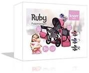 Knorrtoys 63122 - Ruby Jeans Grey Kombi Puppenwagen, grau, rosa