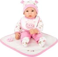 Small foot 11237 - Puppe Hanna mit wei&szlig;/rosa Zubeh&ouml;r, Weichk&ouml;rper-Puppe, 40cm