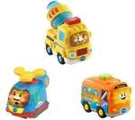 Tut Tut Baby Flitzer - 3er-Set (Reisebus, Helikopter, Betonmischer)
