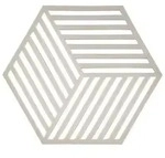 Untersetzer Hexagon Warm Grey