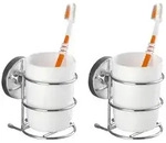 Wenko Vacuum-Loc&reg; Wand Zahnputzbecher Milazzo 2er Set