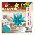 folia Bastelset Bascetta Stern Ornament &Oslash;20cm 90g/m2 t&uuml;rkis/kupfer 15x15cm 32 Blatt