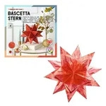 folia Bastelset Bascetta Stern Ornament &Oslash;20cm 115g/m2 rot/gold 15x15cm 32 Blatt