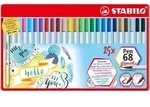 STABILO Premium-Filzstift mit Pinselspitze f&uuml;r variable Strichst&auml;rken - Pen 68