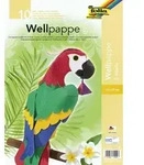 Folia Bastell-Wellpappe E-Welle 25x35cm, 10 Blatt farbig