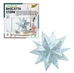 folia Bastelset Bascetta Stern Ornament &Oslash;20cm 115g/m2 wei&szlig;/hellblau 15x15cm 32