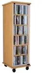 Holz CD DVD Stand Regal Schrank Valenza Glast&uuml;r