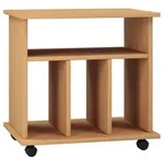 Holz Beistelltisch Couchtisch Rollen Tabina