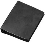 VELOFLEX Taschenringbuch 4 Ringe schwarz DIN A6 R&uuml;ckenbreite 2,5cm