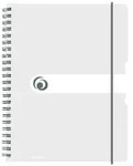 Herlitz Spiralblock A4 to go 80 Blatt kariert transparent