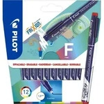 PILOT Faserschreiber FriXion, 12er Etui (schwarz, blau, rot, gr&uuml;n, hellgr&uuml;n,