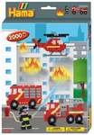 Hama 3441 - DIY B&uuml;gelperlen Midi 5+, Geschenk-Set Feuerwehr, ca. 2000 St&uuml;ck und