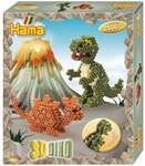Hama B&uuml;gelperlen midi Box 3D Dino 2500 St&uuml;ck Geschenkpackung