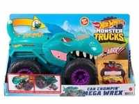 Hot Wheels - Monster Trucks autofressender Mega-Wrex, inkl. 1 Spielzeugauto