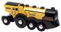 BRIO World - Goldene Batterielok mit Licht und Sound