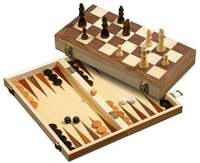 Schach Backgammon Dame Set, Feld 40 mm
