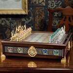 Quidditch Chess set silver & gold plated