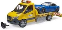 bruder 02675 MB Sprinter Autotransporter, L+S Modul und BRUDER Roadster