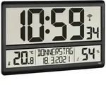 TFA Dostmann 60.4520.01 Funk Wanduhr 36mm x 2.8mm x 23.5mm Schwarz Gro&szlig;es Display