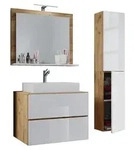 4-tlg. Waschplatz Waschtisch Lendas L Schublade