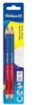 Pelikan Silbentrennstift, Buntstift, Rot+Blau, dick, dreieckig, 2/B, 2er Set