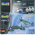 Modellbau Model Set Combat Set Me262 & P-51B Mustang