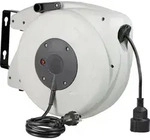AS Schwabe 12645 Wandkabeltrommel 20m Schwarz Schutzkontakt-Winkelstecker,
