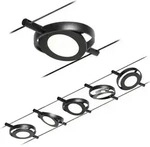 Paulmann 94418 Seil-Komplettsystem LED fest eingebaut LED Schwarz (matt), Chrom