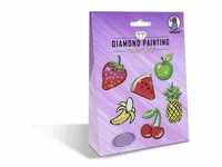 URSUS Kinder-Bastelsets Diamond Painting Sticker Fruits, 2er Bogen