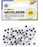Folia Wackelaugen RUND, nicht selbstklebend, 7 mm, 100 St&uuml;ck, wei&szlig;