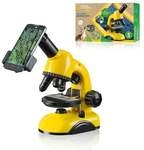 Bresser 14551 - NATIONAL GEOGRAPHIC Einsteiger-Mikroskop (gelb) 40-800x