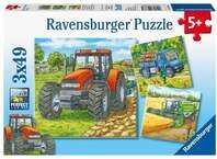 Puzzle Ravensburger Gro&szlig;e Landmaschinen 3 X 49 Teile