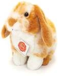 Teddy Hermann 93723 - Hase sitzend hellbraun wei&szlig; gescheckt, Bauernhoftier,