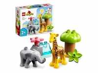 LEGO DUPLO 10971 Wilde Tiere Afrikas, Spielzeug-Set mit Tierfiguren, Spielwaren