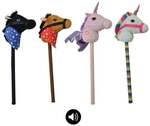 Steckenpferd Pferd oder Einhorn 68cm mit Sound 4fach sortiert