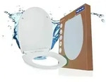 WC Sitz Mod. Tavola Wei&szlig;, stabiler Toilettensitz mit Absenkautomatik