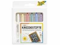 Folia Kreidestifte Set BASIC, 6 Kreidestifte, farbig sortiert