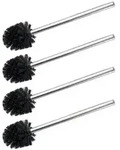 Toilettenb&uuml;rste mit Edelstahlstiel, 4er Set, WC-Ersatzb&uuml;rste, 4er Set, &Oslash; 8 cm
