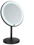 LED Stand-Kosmetikspiegel Mod. Onno Schwarz, mit Touch-Funktion