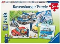 Puzzle Ravensburger Polizeieinsatz 3 X 49 Teile