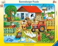 Rahmenpuzzle Ravensburger Was geh&ouml;rt wohin? Bauernhof 15 Teile
