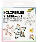 FOLIA&reg; Holzperlen Set Sterne, Pastel