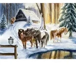 Wand-Adventskalender &ndash; Winterpferde