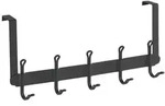 T&uuml;rgarderobe Mod. Nostalgie, 5 Haken, schwarzer mattierter Stahl