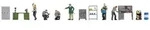 NOCH H0 Figuren-Themenwelt Werkstatt" 16250 Bemalt"
