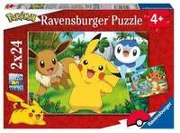 Kinderpuzzle 2x24 Teile - Pok&eacute;mon - Pikachu und seine Freunde