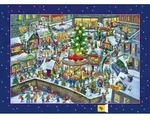 Wand-Adventskalender &ndash; Wimmeliger Weihnachtsmarkt