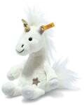 Steiff 067655 - Unica Schlenker-Einhorn, sitzend, wei&szlig;, Pl&uuml;sch, 20 cm