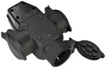 Brennenstuhl 1082120 3fach-Kupplung Gummi 230V Schwarz IP44