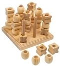 Tic Tac Toe, 3D, Bambus